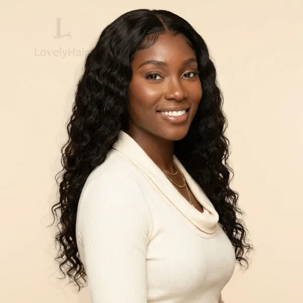 LovelyHair - 100% Raw Thai Human Hair Deep Wave 5x5 7x6 13x4 HD Lace Natural Hairline Wig