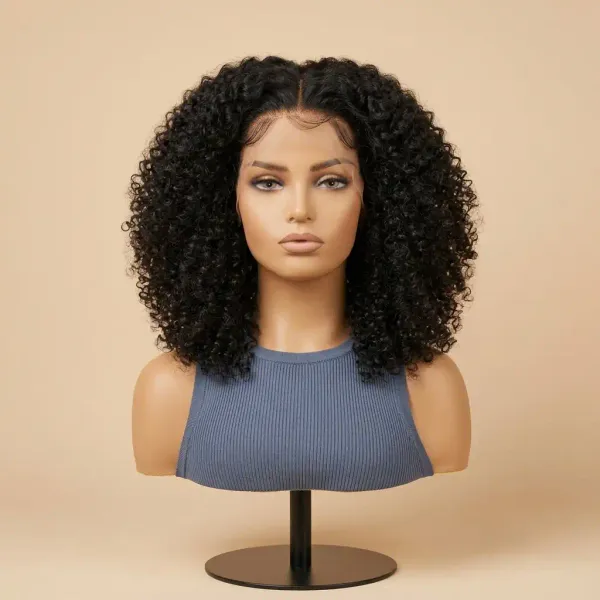 Natural Black - LovelyHair Crown Curls Kinky Curly Glueless Wig – 200% Density Afro Texture, alternate view